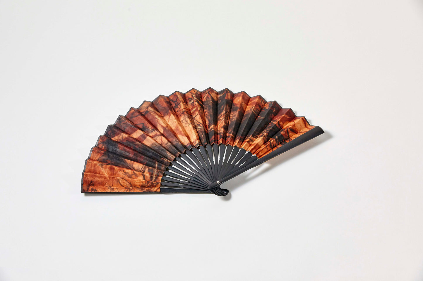 Folding fan / Amami Oshima mud dye / Spot dye / Cowhide
